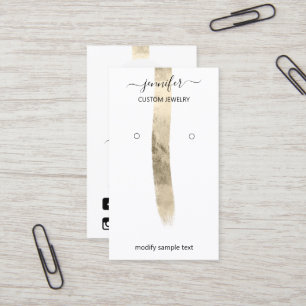 Logo Custom Jewellery Card Social Media Gold White
