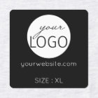 Logo Custom Text Website or Size Clothing Garment