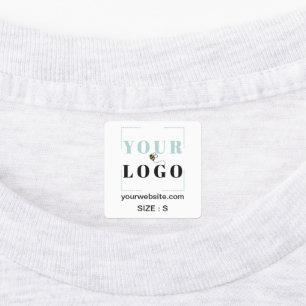 Logo Custom Text Website or Size Square Clothing