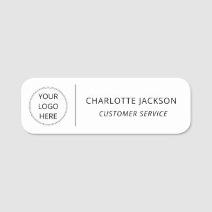 Logo Customer Service Employee Name Tag