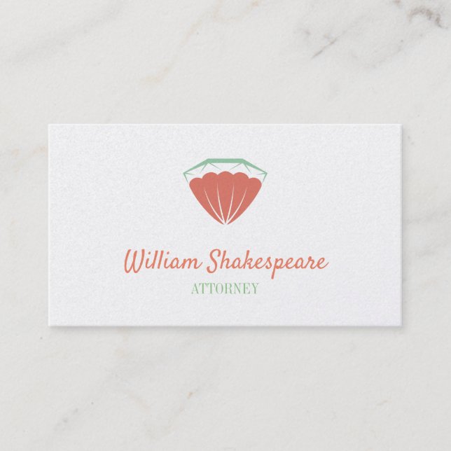 Logo Diamond Clam Shell Business Card (Front)