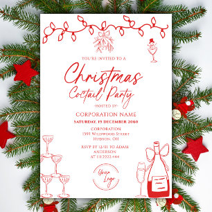 LOGO Doodle Corporation Christmas Coctail Party Invitation