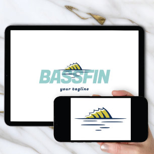 Logo Download Bass Fin Fishing and Angler Brand Invitation