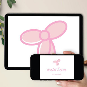 Logo Download Cute Bow Boutique & Beauty Brand Invitation