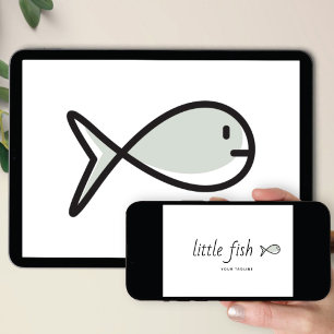 Logo Download Little Fish Hand Drawn Brand Mark Invitation