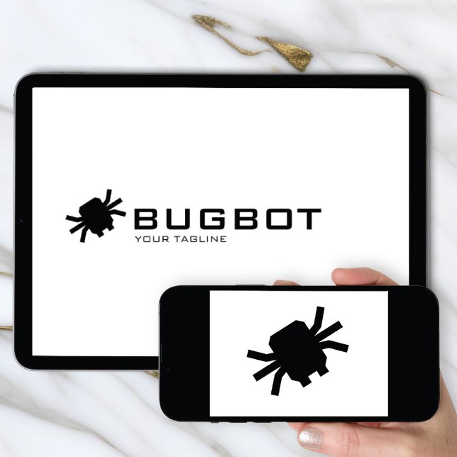 Logo Download Robotic Bug Logo | Tech Brand Invitation (Creator Uploaded)