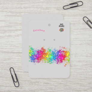 Logo Earring Display Rainbow Business Card