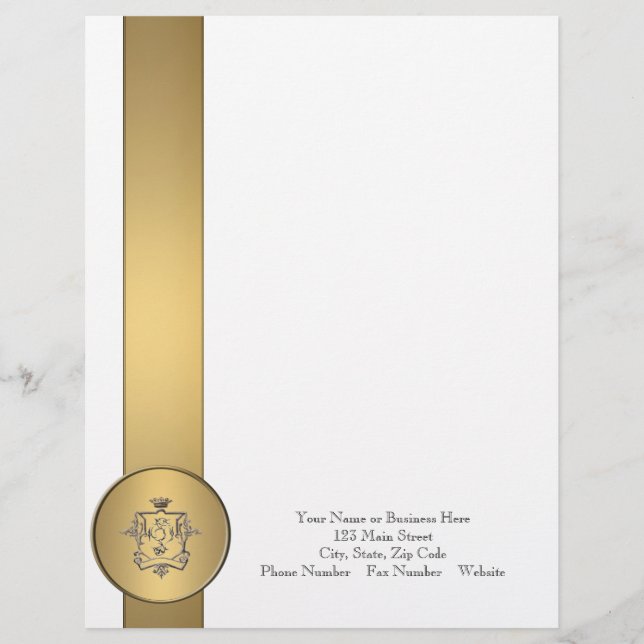 Logo elegant business gold letterhead (Front)
