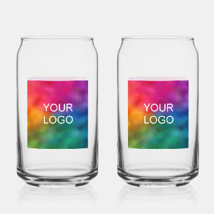 Logo Elegant Modern Minimalist Template Set Of 2 Can Glass