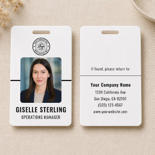 Logo Employee ID Card Badge
