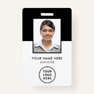Logo Employee Photo ID Black ID Badge