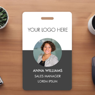 Logo employee round Photo ID Badge