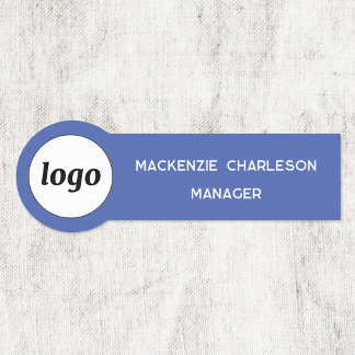 Logo Employee Staff Blue Business Name Tag