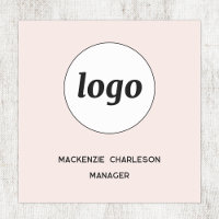 Logo Employee Staff Blush Pink Magnetic or Pin
