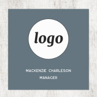 Logo Employee Staff Charcoal Gray Magnetic or Pin