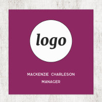 Logo Employee Staff Cherry Pink Magnetic or Pin