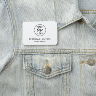 Logo Employee Staff Magnetic Name Tag