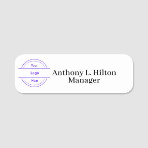 Logo Employee Staff Magnetic or Pin Name Tag