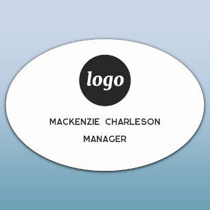 Logo Employee Staff Magnetic or Pin Name Tag