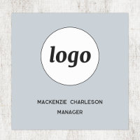 Logo Employee Staff Powder Blue Magnetic or Pin