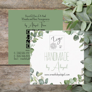 Logo Eucalyptus Handmade Handcrafted Business Card