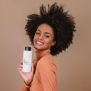 Logo Eyelash Makeup Hair Nails Holograph Rose Busi Classic Round Sticker