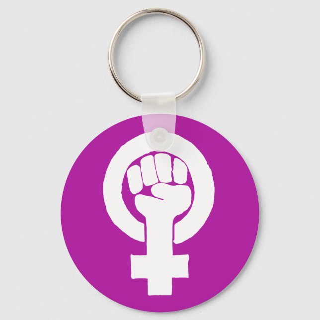 Logo, feminist / feminista, equality / igualidad: key ring (Front)