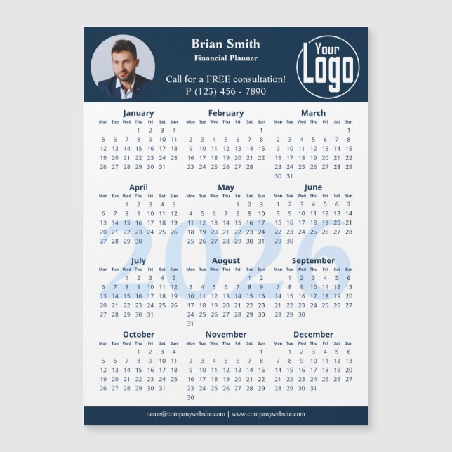 Logo Financial Planner 2026 Calendar Magnet (Front)