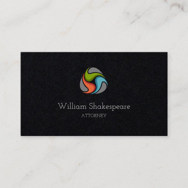 Logo Floating Water Connection Business Card (Front)