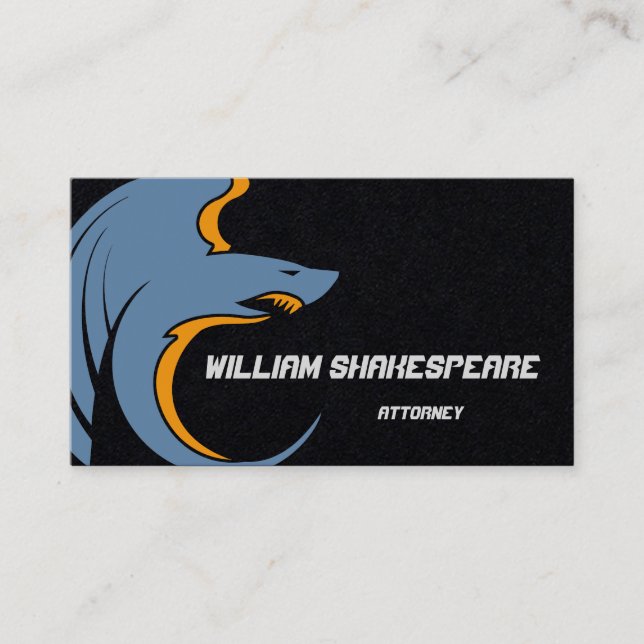 Logo Flying Shark Business Card (Front)