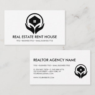 Logo for Real Estate Realtor Rent House Business Card