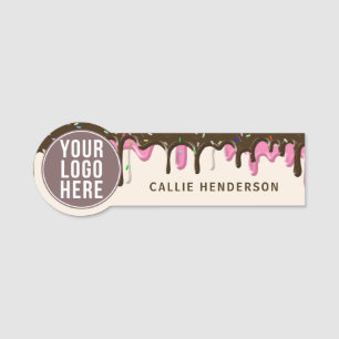 Logo Frosting Bakery Business Employee Name Tag