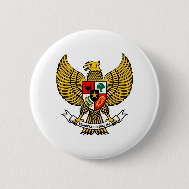 logo garuda 6 cm round badge (Front)