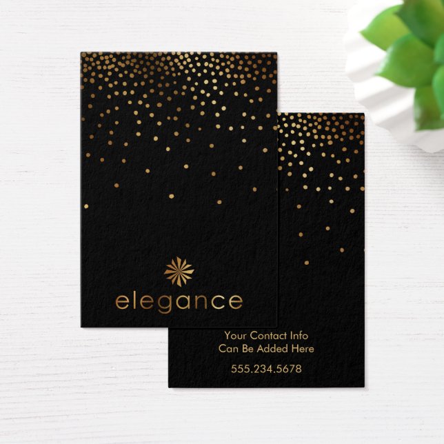 Logo Gold Confetti Black Earring Holder Display (Desk)