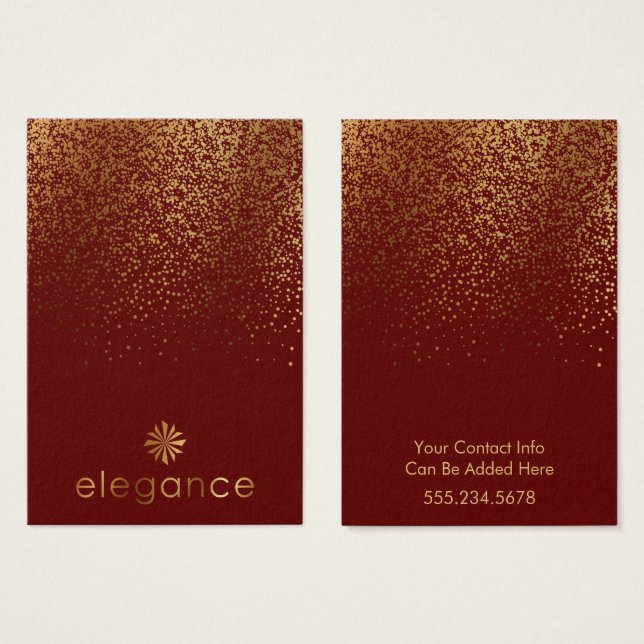 Logo Gold Confetti Burgundy Earring Holder Display (Front & Back)