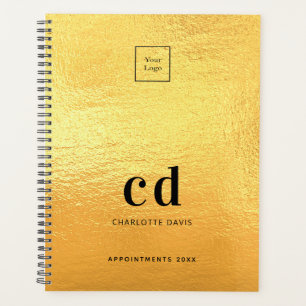 Logo gold monogram initials business 2027 planner