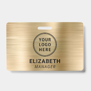 Logo Gold Name ID Badge