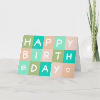 Logo Green Blush Simple Business Happy Birthday