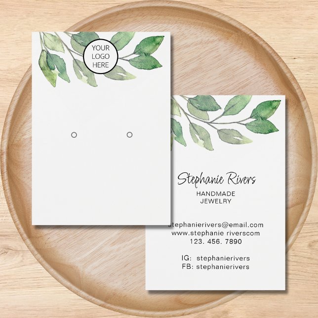Logo Greenery Jewellery Earrings Display Cards (Creator Uploaded)