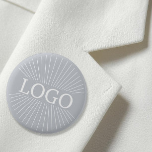 LOGO Grey Blue Company Branding 6 Cm Round Badge