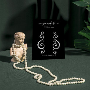 Logo Handmade Jewellery Card Minimalism Black Whit