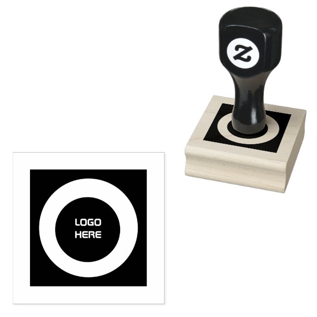 LOGO HERE Printed Perfect for Stamping Packaging  Rubber Stamp (Stamped)