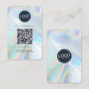 Logo Holographic QR Code Social Media Website Business Card
