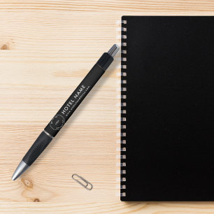Logo Hotel Name Website Address Black Pen