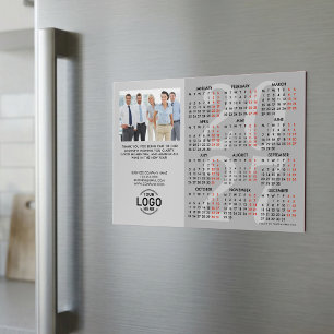 Logo Info Photo Modern Calendar 2027 Magnetic Card