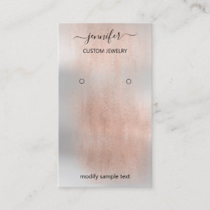 Logo Jewellery Card Social Media Silver Grey Rose