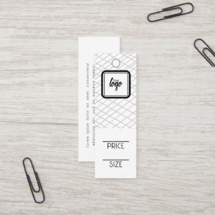 Logo Lined Pattern Personalised Price Tags
