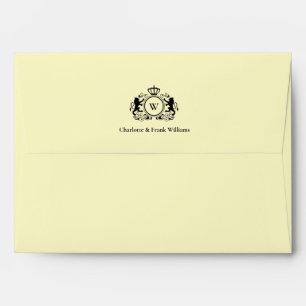 Logo Lion Monogram Elegant Lightyellow Envelope