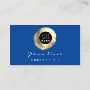 Logo Makeup Artist Hair Nails Floral Gold Royal Business Card