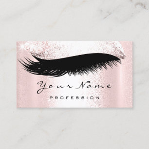 Logo Makeup Artist Professional Glam Pink  Lash Business Card